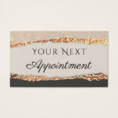 Gold Black Shimmer Paper Terminkarte (Vorderseite)