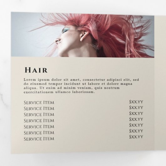 Gold Black Shimmer Paper Trifold Broschüre (Innen Erste Seite)