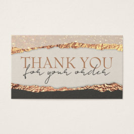 Gold Black Shimmer Papier Dank Discount Card