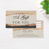 Gold Black Shimmer Papier Geschenkkarte (Schreibtisch)