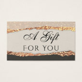 Gold Black Shimmer Papier Geschenkkarte (Vorderseite)