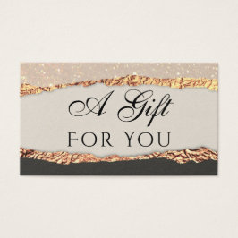 Gold Black Shimmer Papier Geschenkkarte