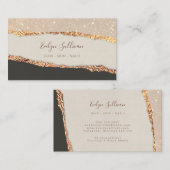 Gold Black Shimmer Papier-Visitenkarte Visitenkarte (Vorne/Hinten)