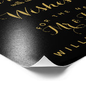 Gold & Black Sign ein Cork Party oder Hochzeitszei Fotodruck (Ecke)