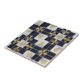 Gold Black Small Tile Pattern Fliese (Seite)