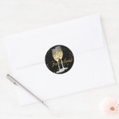 Gold Black Sparkle 50 & Fabulous Birthday Sticker (Umschlag)