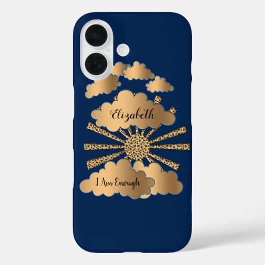 Gold Black Stilvoll Elegantes Script Chic Personal Case-Mate iPhone Hülle (Rückseite)