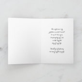 Gold Black Stripe Rosa Danke, dass du Blumenmädche Dankeskarte (Innenseite)