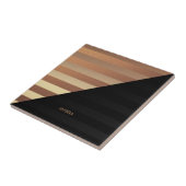 Gold Black Stripes Fliese (Seite)