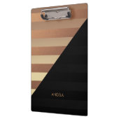 Gold Black Stripes Klemmbrett (Links)