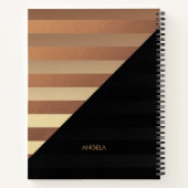 Gold Black Stripes Notizblock (Rückseite)