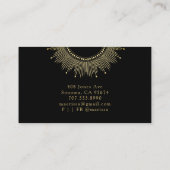 Gold Black Sun Moon Celestial Visitenkarte (Rückseite)