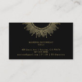 Gold Black Sun Moon Celestial Visitenkarte (Rückseite)