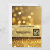 Gold Black Sunflower Happily Ever After Wedding Einladung (Rückseite)