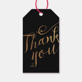 Gold Black Swirl Vielen Dank Gastgeschenk Hochzeit Geschenkanhänger