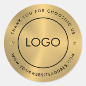 Gold Black Texture Custom Typografy Runder Aufkleber (Vorderseite)