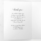 Gold Black Topaz Gemstone Hochzeitsprogramme Dreifach-gefaltete Programmkarte (Innen Erste Seite)