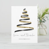 Gold Black Tree 2026 Kalender Liebe Dank Karte (Stehend Vorderseite)