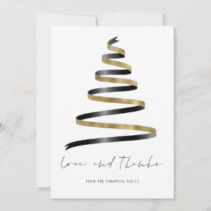 Gold Black Tree 2026 Kalender Liebe Dank Karte