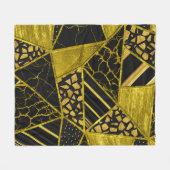Gold Black Triangle Texusion Fleecedecke (Vorderseite (Horizontal))
