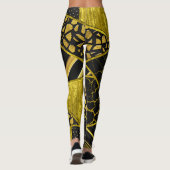 Gold Black Triangle Texusion Leggings (Rückseite)