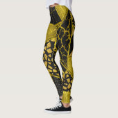 Gold Black Triangle Texusion Leggings (Links)