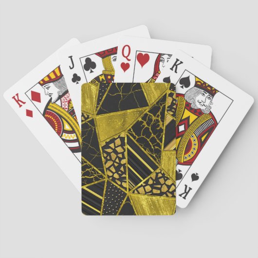 Gold Black Triangle Texusion Spielkarten (Rückseite)
