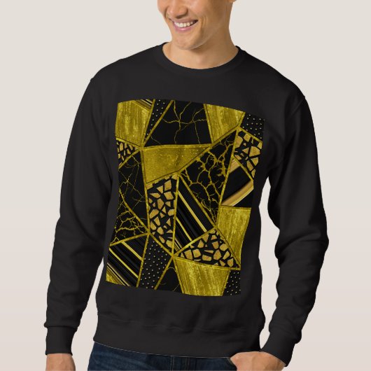 Gold Black Triangle Texusion Sweatshirt (Vorderseite)