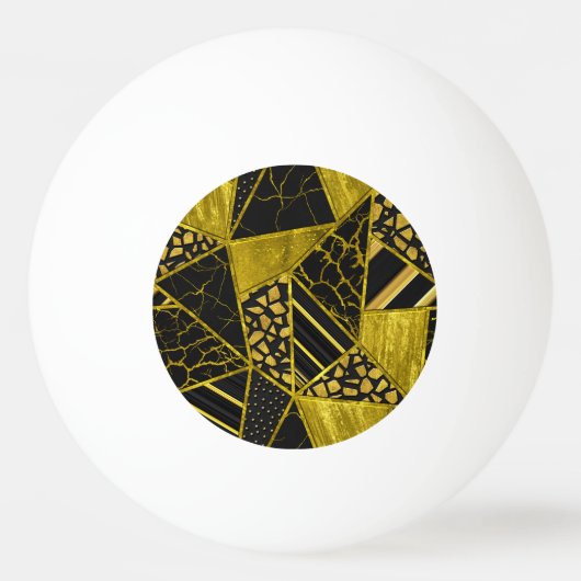 Gold Black Triangle Texusion Tischtennisball (Vorderseite)