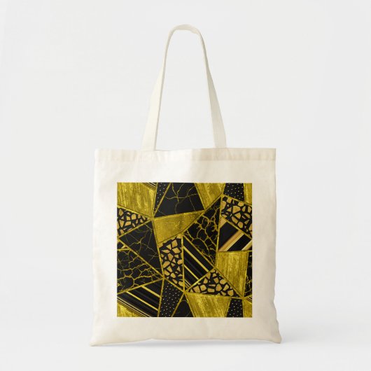 Gold Black Triangle Texusion Tragetasche (Vorne)