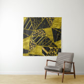 Gold Black Triangle Texusion Wandteppich (Beispiel (Horizontal))