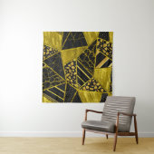 Gold Black Triangle Texusion Wandteppich (Beispiel)