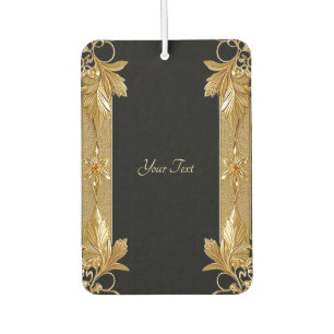 Gold Black Verziert Floral Air Freshener Autolufterfrischer