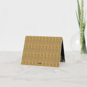 Gold Black Verziert Floral Dankeschön Karte (Rückseite)