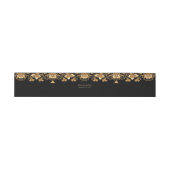Gold Black Verziert Floral Einladungsbanderole (Flach)