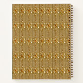 Gold Black Verziert Floral Notebook Notizblock (Rückseite)