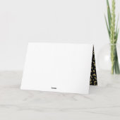 Gold Black Vielen Dank 30. Geburtstag Confetti Dankeskarte (Rückseite)