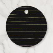 Gold & Black Vielen Dank für Ihr benutzerdefiniert Geschenkanhänger (Rückseite)