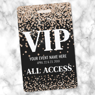 Gold Black VIP Veranstaltung Ausweis