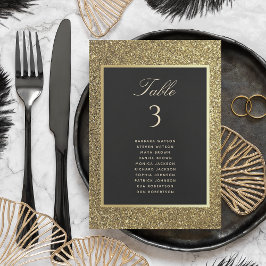 Gold Black Wedding Seating Chart