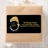 Gold Black Weihnachtsfeier Rücksendeadresse (Insitu)