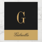 Gold Black Weinetikett (Einzelnes Label)