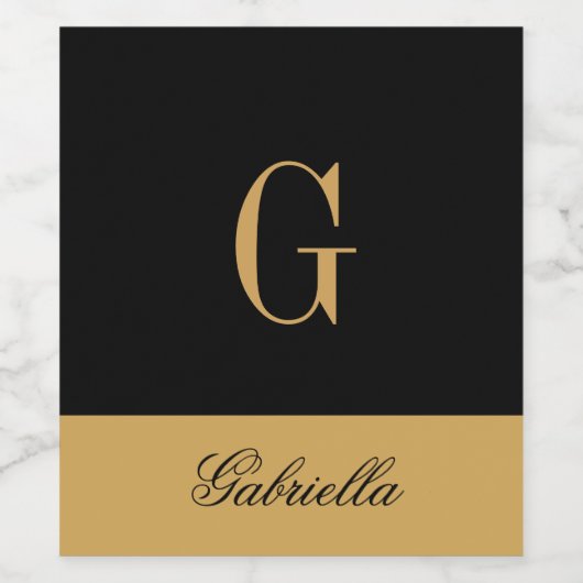Gold Black Weinetikett (Einzelnes Label)