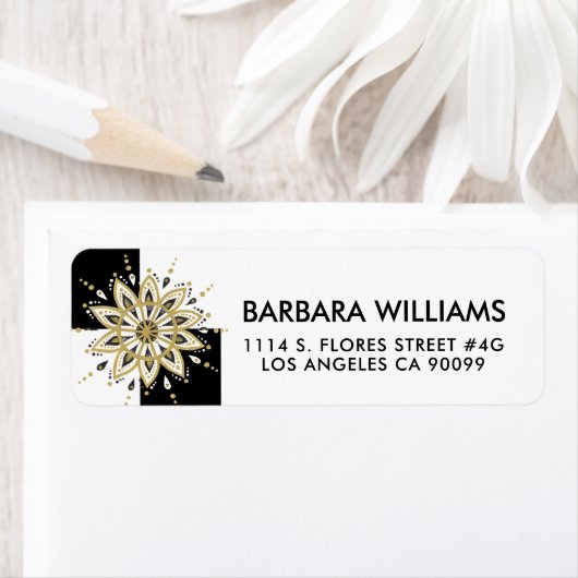 Gold Black & White Circle Mandala (Insitu)