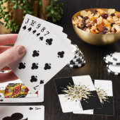 Gold Black & White Circle Mandala Spielkarten (In Situ)