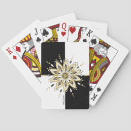 Gold Black & White Circle Mandala Spielkarten