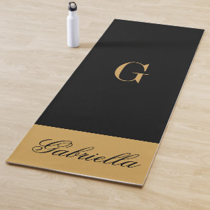 Gold Black Yogamatte