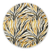 Gold Black Zebra Print Pattern Keramikknauf (Vorderseite)