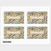 Gold Black Zebra Print Pattern Rechteckiger Aufkleber (Blatt)