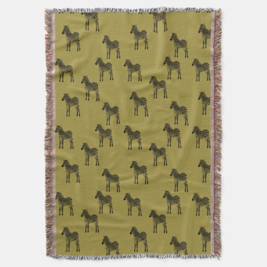 Gold Black Zebras Decke (Vorderseite Vertikal)